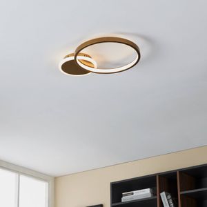 EGLO LED plafondlamp Gafares afstandsbediening rond goud