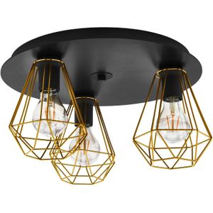 EGLO Plafondlamp Tarbes, 3-lamps, rond