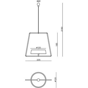 Deko-Light LED hanglamp Miram met accu, dimbaar, robijnrood