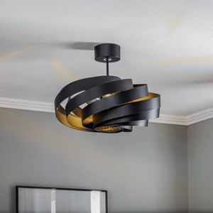 Domiluce - Vento - Plafondlamp - Zwart - Metaal - Ø 50 cm