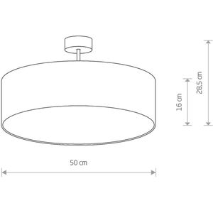 Nowodvorski Lighting Violet plafondlamp met afstandhouder, grijs