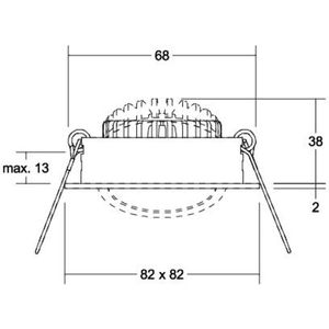 BRUMBERG BB05 LED inbouwspot aan/uit aansluitdoos chroom