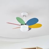Lindby - Litur - Plafondventilator - Kleurrijk - Ø 77 cm - E27
