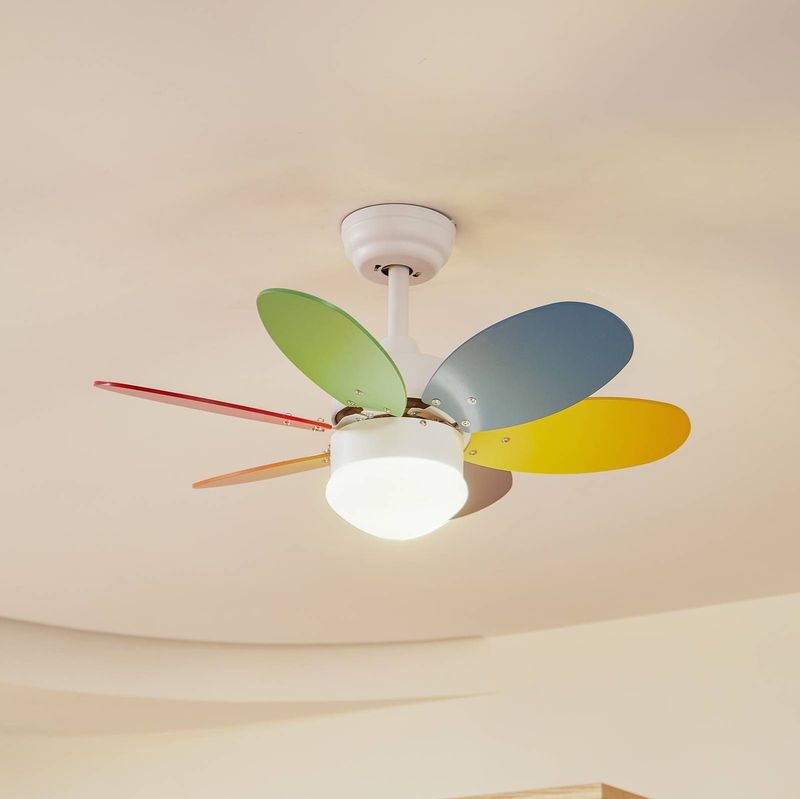 Lindby - Litur - Plafondventilator - Kleurrijk - Ø 77 cm - E27