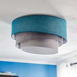 Duolla Plafondlamp Pastell Trio 60cm turquoise/grijs/lichtgrijs