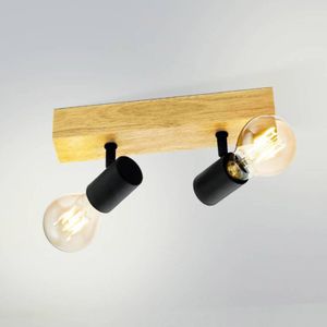 EGLO Plafondlamp Townshend 3 van hout, 2-lamps