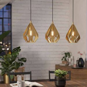 EGLO Carlton hanglamp, 3-lamps, goud