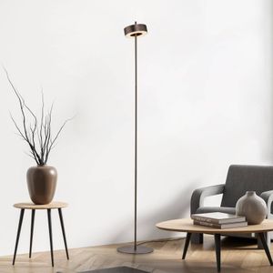 Q-Smart-Home Paul Neuhaus LED vloerlamp Q-Rotate donkerbruin 140 cm