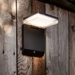 LUTEC Moze LED wandlamp op zonne-energie, verstelbaar met sensor