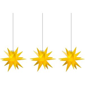 STERNTALER Lichtketting ster binnen, 18-punten, 3-lamps, geel