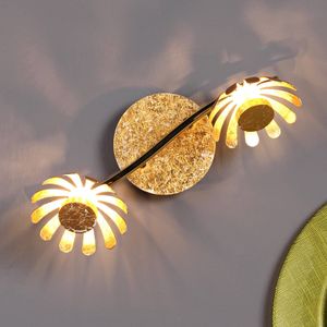 Eco-Light LED-wandlamp Bloom 2-lamps goud