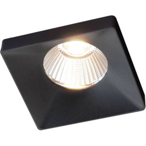 The Light Group GF design Squary inbouwlamp IP54 zwart 2.700 K