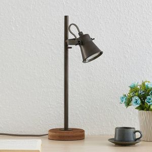 Lindby Grandesa tafellamp met houten voet