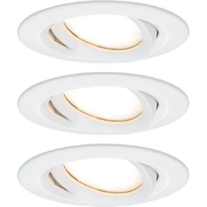 Paulmann Nova Plus LED-spot rond wit set van 3