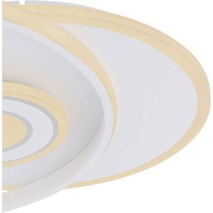Globo Roderick LED plafondlamp, wit, lengte 54 cm, acryl, CCT