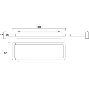 Sylvania LED wandlamp Areum, 60 x 24 cm, wit, 840