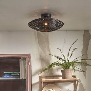 GOOD & MOJO Tanami plafondlamp, Ø 40 cm, zwart