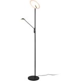 Trio Lighting LED vloerlamp Brantford leeslamp zwart mat