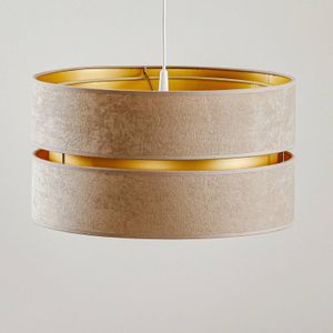Duolla Hanglamp Duo, beige/goud, Ø40cm, 1-lamp