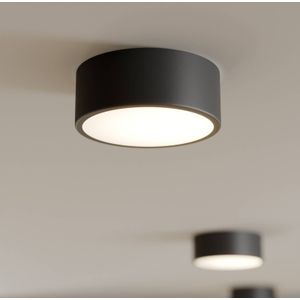 TEMAR LIGHTING Cleo plafondlamp, Ø 20 cm, IP20, zwart, metaal, E27