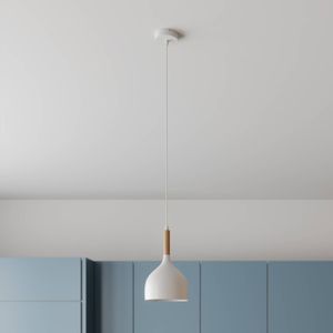 Luminex Noak hanglamp, 1-lamp, naturel wit hout