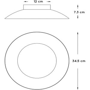 Lucide Foskal LED plafondlamp in zwart, Ø 34,5 cm