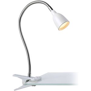 Markslöjd LED klemlamp Tulip, wit