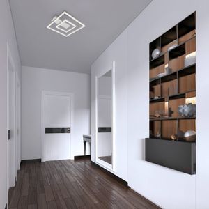Briloner LED plafondlamp 3772 met 2 frames, alu