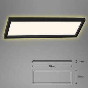 Briloner LED plafondlamp 7365, 58 x 20 cm, zwart