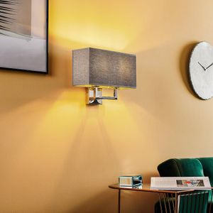 Nowodvorski Lighting Wandlamp Hotel, grijs, 2-lamps