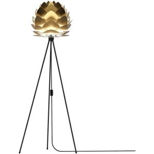 UMAGE Aluvia mini vloerlamp messing tripod zwart