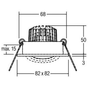 BRUMBERG LED inbouwspot Tirrel-S, aan/uit, mat zwart