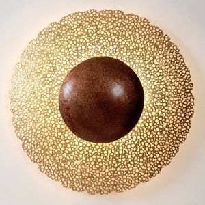 Holländer Wandlamp Utopistico Circa, goud-bruin