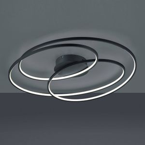 Trio Leuchten rowin - Plafondlamp - 1 lichts - Ø 800 mm - Zwart