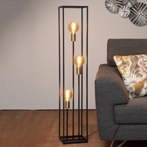 Lucide Vloerlamp Ruben, zwart, 3-lamps