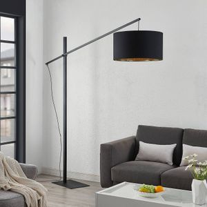 Arcchio Mossa boog-vloerlamp, zwart-goud