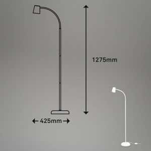 Briloner Vloerlamp Skriva, justeerbaar, GU10, wit