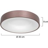 Steinhauer plafonniere Ringlede - brons - metaal - 30 cm - ingebouwde LED-module - 3086BR