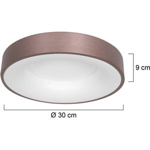 Steinhauer LED plafondlamp Ringlede 2.700 K Ø 30 cm Bronz