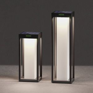 KLEWE LED lamp op zonne-energie RADIA MAXI MOON, antraciet, 50 cm, IP65