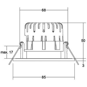 BRUMBERG LED spot BB20 IP65 aan/uit aansluitdoos mat nikkel