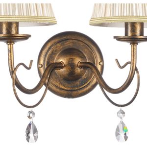 ONLI Delia wandlamp, bronskleurig, 2-lamps, breedte 25 cm