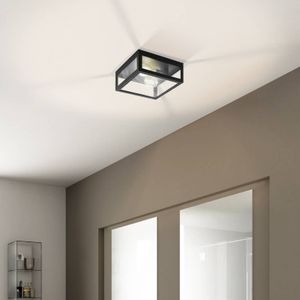EGLO Badkamer plafondlamp Amezola, 2-lamps, zwart
