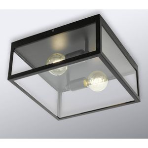 EGLO Charterhouse Plafondlamp - E27 - 36 cm - Glas - Zwart