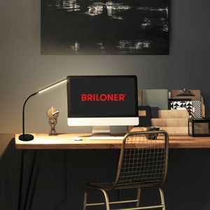 Briloner Pivaz LED tafellamp, touchdimmer, zwart