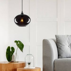 Opviq Hanglamp Gerookt 050 1-lamp glas Ø27cm