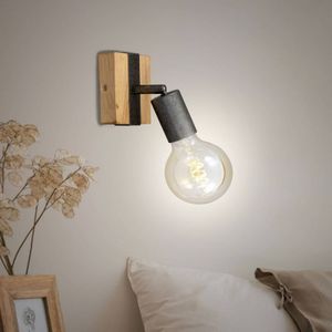 Briloner Wandlamp Wood Basic, 1-lamp