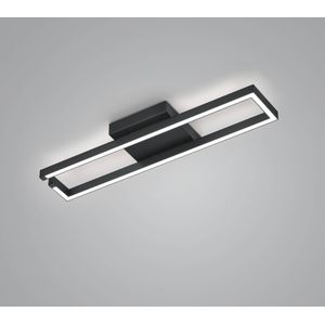 Knapstein Yoko plafondlamp, omhoog/omlaag, 70x13,5 cm, zwart