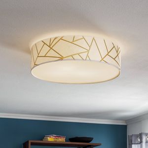 Eko-Light Plafondlamp Zulu wit/goud rond
