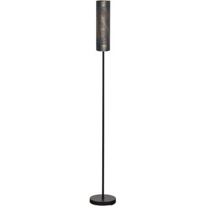 Freelight Vloerlamp Forato, hoogte 174 cm, bruin, metaal